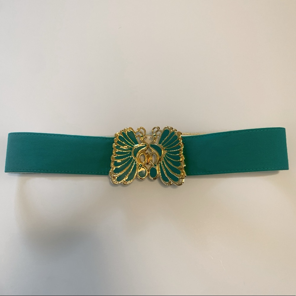 Vintage Unique Peacock Gold Waist Belt